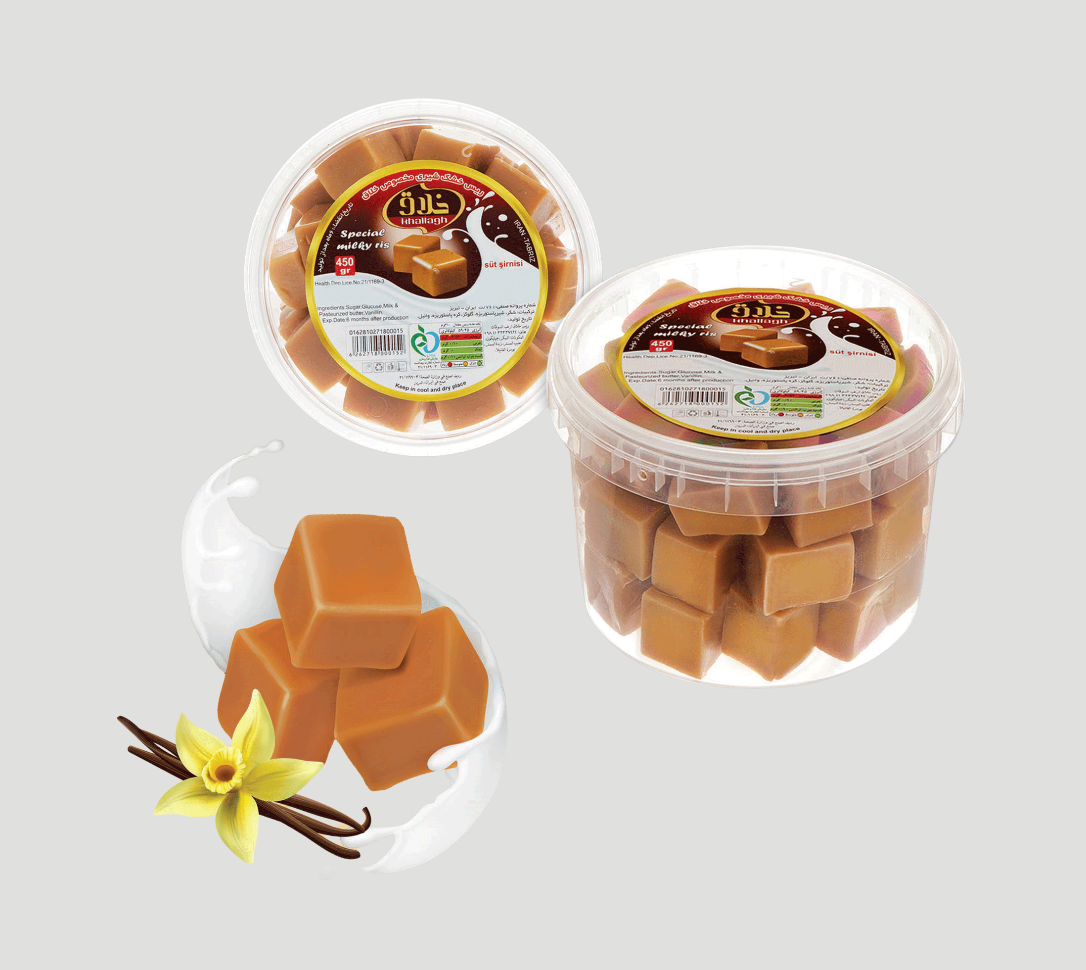 ریس خشک شیری-سطلی 450 گرم