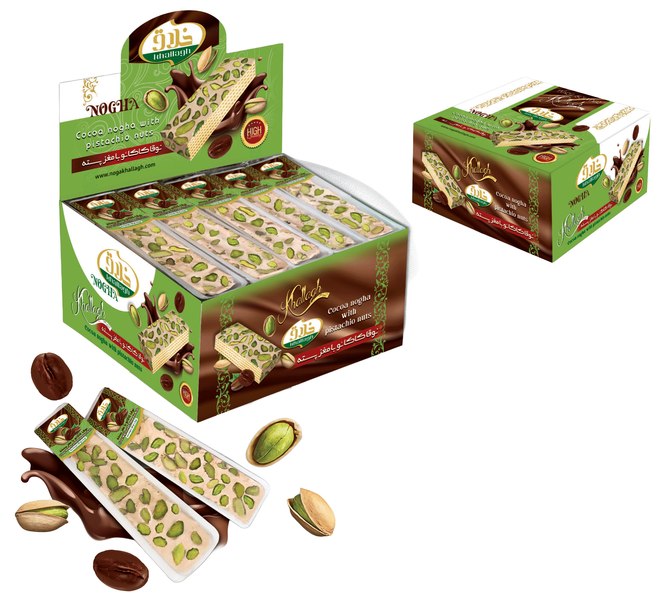 نوقا پسته ای وانیلی سوپری