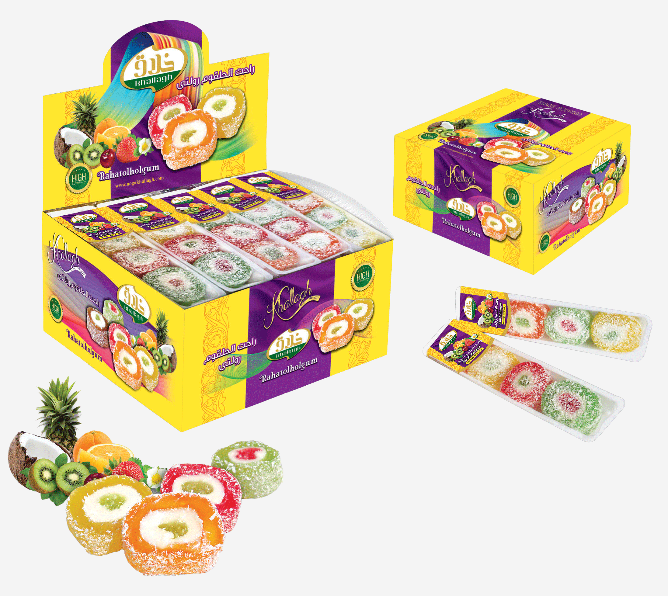 راحت الحلقوم رولتی میوه ای-سوپری 21 لقمه